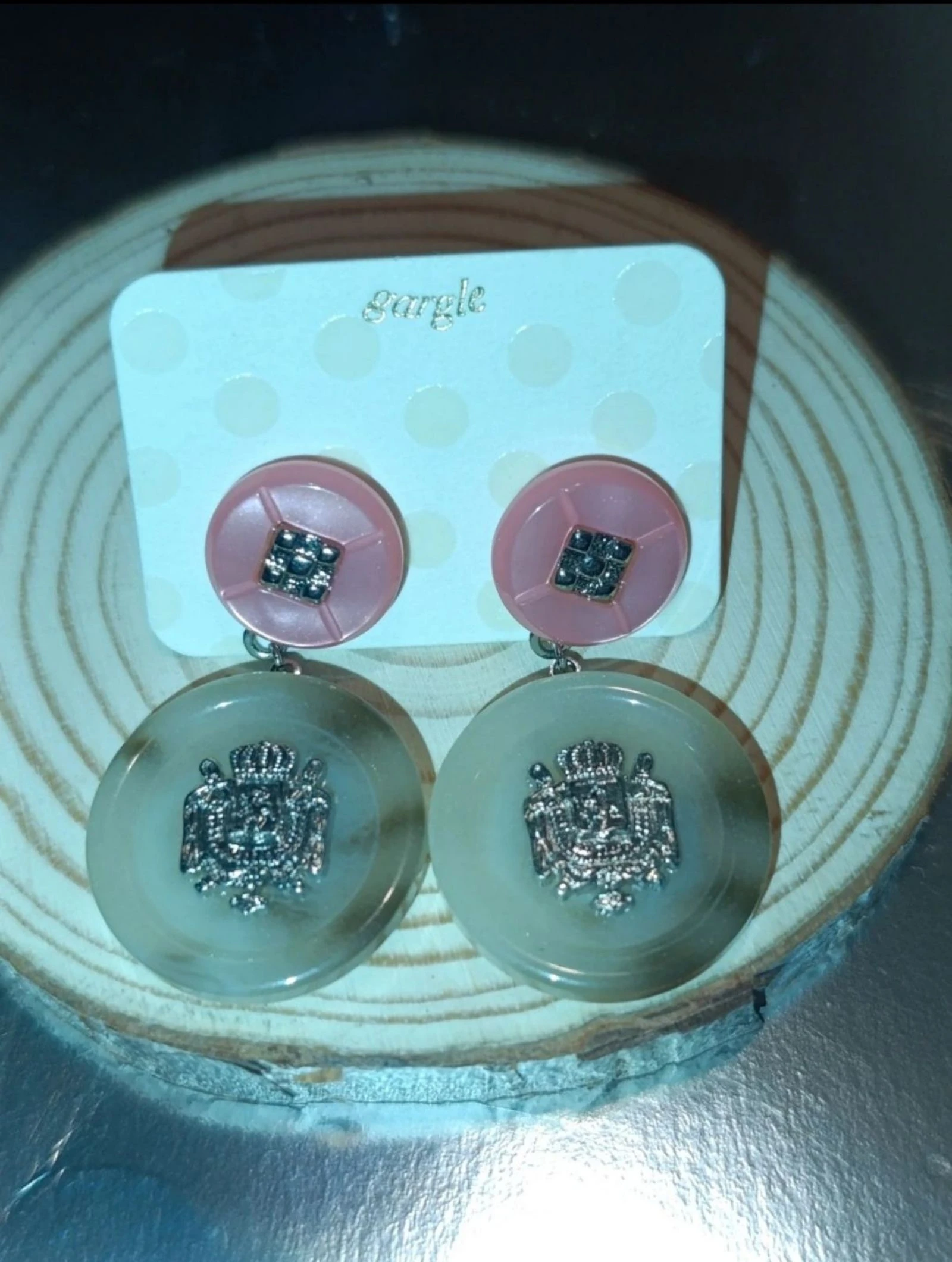 Pendientes diseño doble circulo Gargle